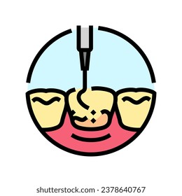 scaling dental procedure color icon vector. scaling dental procedure sign. isolated symbol illustration