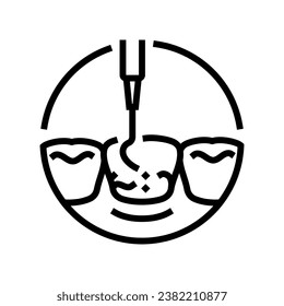 scaling dental procedure line icon vector. scaling dental procedure sign. isolated contour symbol black illustration