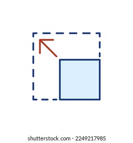 Scaling or Extend vector concept colored minimal icon or sign
