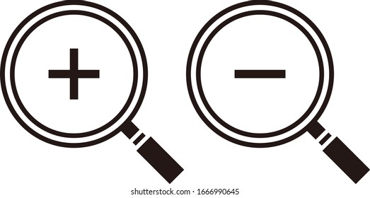 Skalierungsloupen Symbol für einzelne Vektorillustration