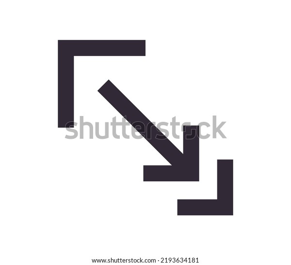 Scaling Symbol Sizing Arrow Icon Simple: vetor stock (livre de direitos ...