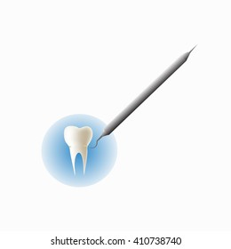 scaling teeth. manual Tartar removal concept. Dental vector illustration