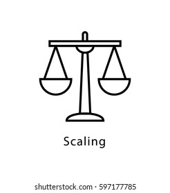 Scaling Vector Line Icon 