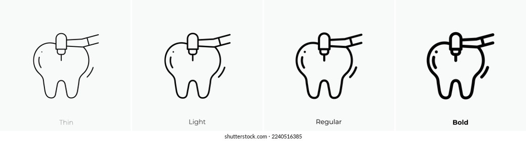 scalling icon. Thin, Light Regular And Bold style design isolated on white background