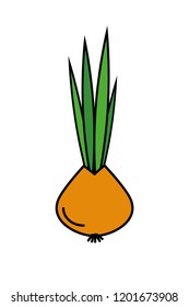 Scallion icon. Green onion