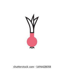 scallion icon vector illustration modern style line design. isolated on white background