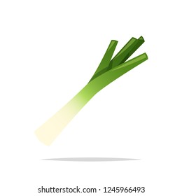 Scallion vector isolated illustration