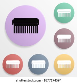 Scallop badge color set icon. Simple glyph, flat vector of wash icons for ui and ux, website or mobile application