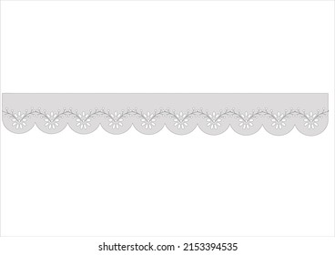 Scallop Border Hand Drawn Design Vector