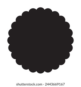 Jakobsmuschelkreis-Silhouetten-Formen-Symbolsatz