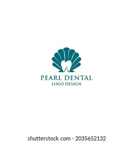 SCALLOP DENTAL LOGO DESIGN VECTOR
