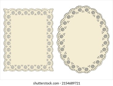 scallop design eyelet hand drawn design