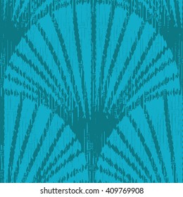 Scallop fan pattern seamless vector background tile