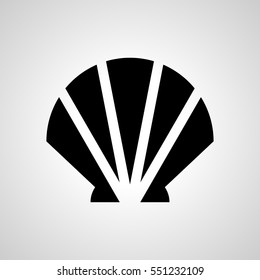 scallop icon. isolated sign symbol