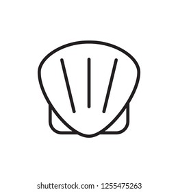 scallop icon vector design line style