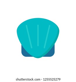 scallop icon vector flat style