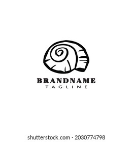 scallop logo icon design template modern vector illustration