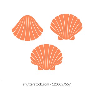 Scallop Logo. Isolated Scallop  On White Background