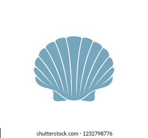 Scallop logo. Isolated scallop on white background





