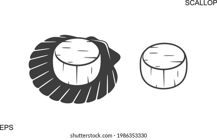 Scallop Logo. Isolated Scallop  On White Background