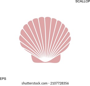 Scallop Logo. Isolated Scallop  On White Background