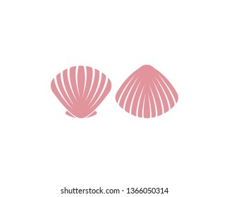 Scallop logo template vector icon illustartion design 