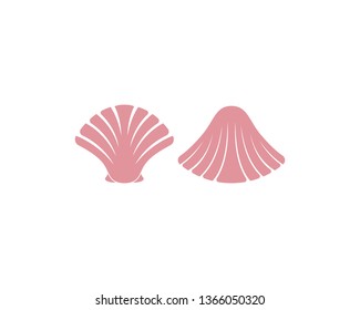 Scallop logo template vector icon illustartion design 