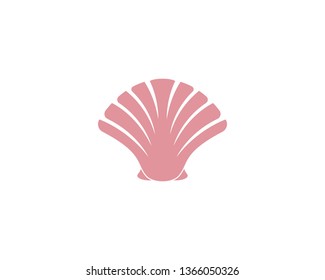 Scallop logo template vector icon illustartion design 