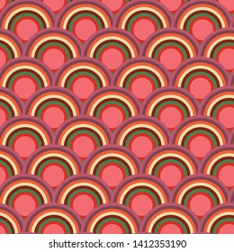 scallop scale circle seamless repeat pattern design. Perfect for fashion textile design