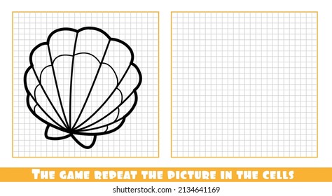 Scallop shell  the game repeat the picture in the cells