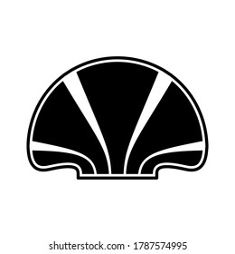 logotipo de la concha de vieiras sobre fondo blanco aislado. Imagen vectorial eps 10
