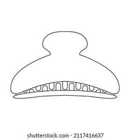Scallop vector icon.Outline vector icon isolated on white background scallop.