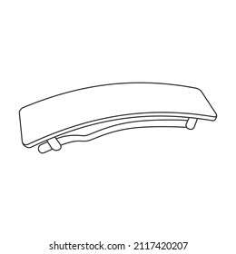 Scallop vector icon.Outline vector icon isolated on white background scallop.