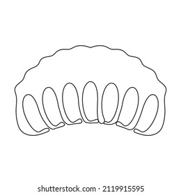 Scallop vector icon.Outline vector icon isolated on white background scallop.