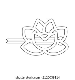 Scallop vector icon.Outline vector icon isolated on white background scallop.