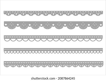 Black Trim Lace Ribbon On White Stock Vector (Royalty Free) 1942859674