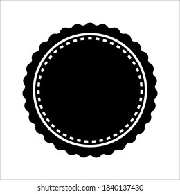 scalloped circles vector. Stamps vector icon isolated on blank background.