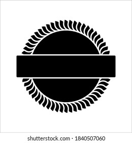 scalloped circles vector. Stamps vector icon isolated on blank background.
