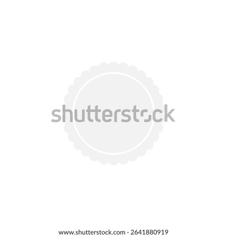 scalloped circles vector. Stamps vector icon isolated on blank background.