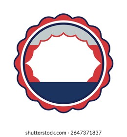 Quadro de Círculo de Borda Escalonado com Tema de Sinalizador