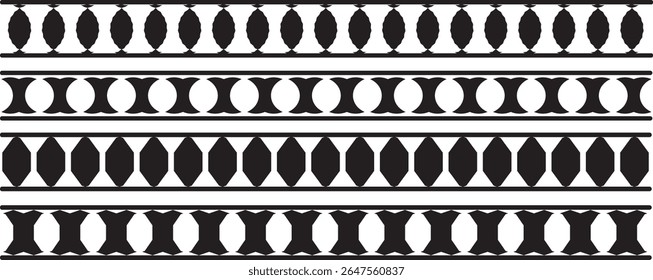 Scalloped edge shapes vector set. Simple scalloped border. stripe, tape collection isolated on white background. Scalloped edge border and frame set. modern brutalism forms.	

