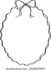 Quadro oval recortado com arco