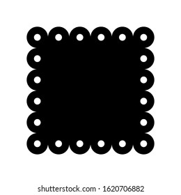Forma cuadrada con puntos. Imagen de cliente aislada en fondo blanco