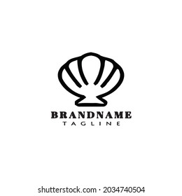 scallops logo icon design template modern vector cute