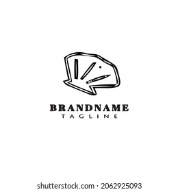 plantilla de diseño de icono de logotipo de vieiras vector moderno