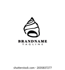 plantilla de icono de logotipo de vieiras ilustración vectorial moderna