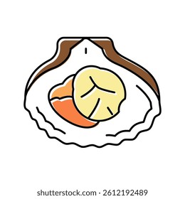scallops seafood color icon vector. scallops seafood sign. isolated symbol illustration