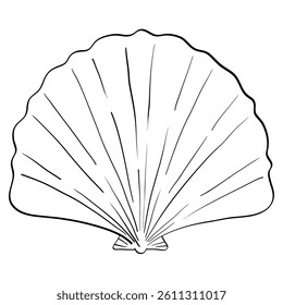 scallops style line cute doodle illustration