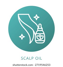 Relleno De Gradiente De Aceite Para El Cuero Cabelludo, Icono De Mini Ilustración Relacionado Con El Cuidado Personal, Tienda De Belleza, Cuidado Corporal Y Más. Uso Para El Concepto Moderno, Ui, Web Ux Y Desarrollo De App.