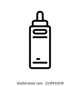 Vektorgrafik der Kopfhautretter-Linie. Kopfhautretter-Schild. isoliertes Kontursymbol